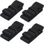 Black Luggage Straps 4 - Pack: Secure & Organize Your Travel Gear