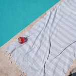 Stripe Backed Fouta - Ash Grey