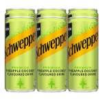 Schweppes Pineapple Coconut Flavour Soft Drink Can 6X300ML