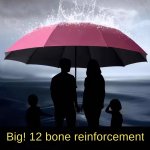 Solid Color Uv Protective Folding Umbrella Casual Lightweight Large Waterproof & Windproof Umbrella For Men & Women