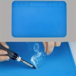 Heat-resistant Silicone Soldering Mat 2PCS 1PC - Foldable Waterproof & Stain-resistant Work Surface With Precision Screw Positio