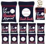 Jarthenaamcs 12 Pcs Baseball Seed Sack Bags For Team Baseball Canvas Seed Sack Pouch Coin Purse Gift Bags For Sunflower Seeds Sp