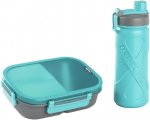 Stackable Bento Box And Water Bottle Set With 6 Compartments
