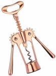 Gold Corkscrew Wine Bottle Opener Gold Stainless Steel Double Lever Corkscrew