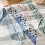 4PCS Retro Silky Scarf Headband Long Ribbon Hair Band Hair Tie Elegant Hair Styling Accessories Thanksgiving Gift Christmas Gift