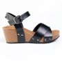 Hi Wedge Fashion Sandal Cork - Black - 8