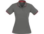Ladies Jet Golf Shirt - Grey With Red Only - 3XL Grey Red