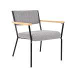 Randy Metal And Fabric Dining Chair Black Grey - Black