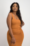 Thandi Square Neck Bodysuit - Glazed Ginger - XL