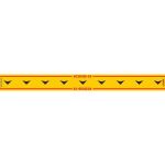 Covid 19 800MM X 80MM Social Distancing Strips Tork Craft Yellow Arrow Down
