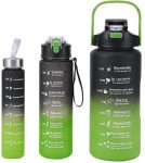 3 Piece Set Of Gradient Color Water Cups 2000 Ml Bottle