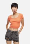 Ribbed Cotton Top - Orange
