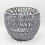 Opel Open Weave Storage Basket - Grey - Medium 30 X 24.5CM