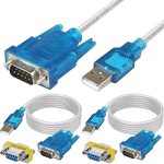Dkardu USB To Serial RS232 DB9 Adapter USB 2.0 To Serial Cable 9 Pin Male Adapter With Chipset RS-232 Converter Cable Chipset Wi