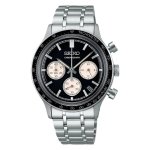 Seiko Men's Sport Quartz Chronograph Black Dial Steel Watch