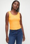 Guess Sleeveless Triangle Bling Rib Tank - Flaming Mezcal