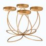 Elegant 4-CUP Candle Holder - Gold