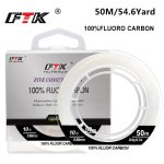 50M 54.6YARD Fluorocarbon Fishing Line Monofilament Leader Line Super Strong Anti-bite Sensitive Line Fishing Accessories For Fr