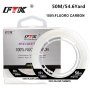 50M/54.6YARD Fluorocarbon Fishing Line Monofilament Leader Line Super Strong Anti-bite Sensitive Line Fishing Accessories For Freshwater Saltwater