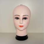 Realistic Female Makeup Wig Display Model Head
