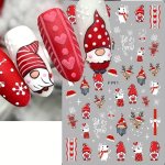 Christmas Nail Art Stickers Santa Claus Elk Christmas Tree Snowman Design Nail Art Decals For Diy Or Nail Salons Self Adhesive C