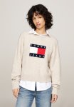 Tommy Hilfiger Tjw Melange Flag Sweater Ext - Ancient White Melange