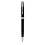 Sonnet Medium Nib Ballpoint Pen Black With Chrome Trim Black Ink - Presented In A Gift Box