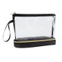 Travel Makeup Bag 2 Layers Makeup Organizer Bag With Makeup Brush Holder