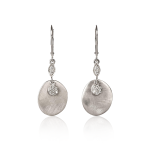Organic Shaped Disc - Solid 9KT White Gold