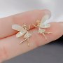 1 Pair Korean Style Flower Fairies Earrings Cute Cartoon Style Simple Fairy Stud Earrings Jewelry For Women Daily Wear