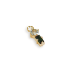 Suncatcher Sleeper Charm One: With Prasiolite & Tourmaline - Sterling Silver Pair