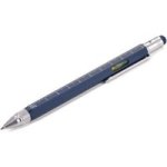 Multitasking Ballpoint Pen MINI Tool Construction Blue Silver