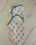 Swaddle White Swaddle With Blue Mooses Small dium