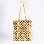 Roxy Gold Leather Shoulder Bag - Gold Leather