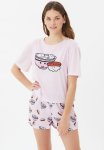 Printed Knitted Pajamas Set - Powder Pink
