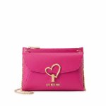 Love Clasp Crossbody Bag -fuchsia