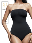 Seamless Solid Shaping Bodysuit Strapless Tummy Control Slimming Body Shaper Women's Underwear & Shapewear