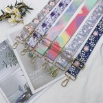 Adjustable Wide Floral Shoulder Strap - 3.8CM Colorful Heat Transfer Bag Accessory Diy Craft Supplies