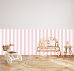 Striped Panel Wall Sticker- Blossom Pink