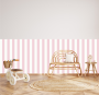 Striped Panel Wall Sticker- Blossom Pink