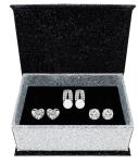 DESTINY Evelyn 3 Pair Earring Set Embellished With Swarovski Crystals