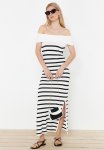 Boat Neck Maxi Dress - Ecru