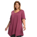 Donnay Plus Size Longer Length Tee - Mauve