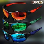 1 3PCS Polarized Sports Glasses With Color Changing Lens For Outdoor Activities Such As Fishing Biking Hiking Running And Drivin