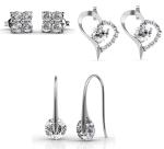 DESTINY Ella 3 Pair Earring Set Embellished With Swarovski Crystals