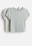 2-PACK T-shirts - Light Turquoise & Grey Marl