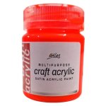 Multipurpose Craft Acrylic 100ML Neon Red