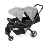 Kidilo Tandem Back & Front Twin Stroller - Grey Hood
