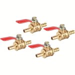 1PC 6MM/8MM/10MM/12MM Hose Barb Inline Brass Water Oil Air Gas Fuel Line Shutoff Ball Valve Pipe Fittings Pneumatic Connector Co