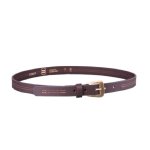 Ladies Saddle Stitch Leather Belt - Brown